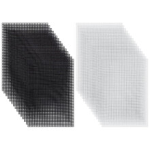 Panneau de grille en plastique noir et blanc, feuilles de toile