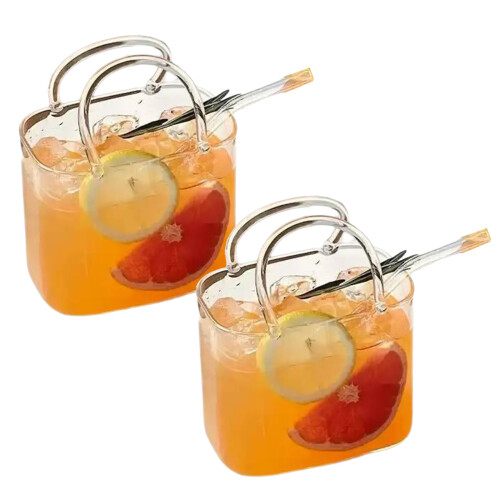 2 kreative Glasbecher mit Geldbörsenmuster, 770 ml, große-1
