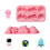 2er-Pack leicht zu lösende Silikon-Cupcake-Tabletts mit lustigem 2