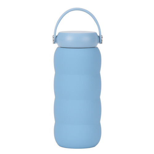 Wasserflasche aus Edelstahl 304, 600 ml,-hellblau