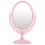 Oval Pink Vanity Mirror for Makeup 2X Magnification 3