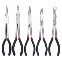 Extra Long Nose Pliers O-Shape Bent Tip 11 Inch