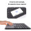 Teclado Bluetooth portátil con panel táctil, recargable, 4