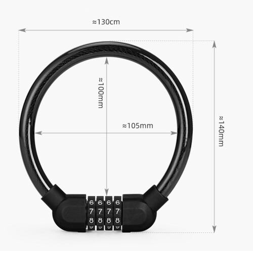 Heavy-Duty Bike Lock with 4-Digit Code 1