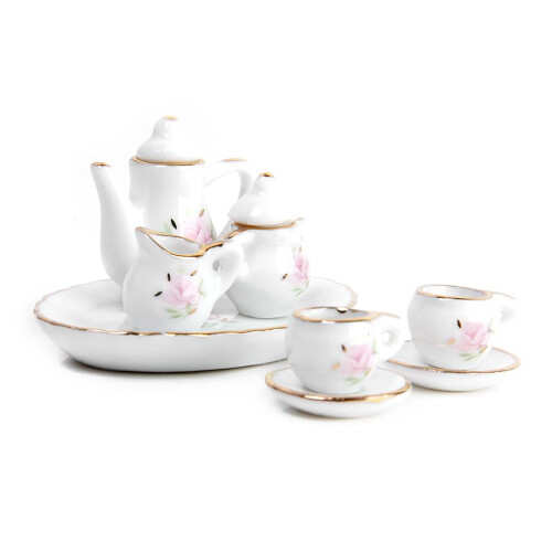 8-delt porcelænsdukkehus tesæt 2