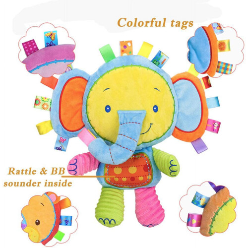 Baby-Schmusedecke mit Satinschlaufen 1