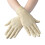 Satinhandschuhe Beige 20 cm Stretch-Bündchen Einheitsgröße 2