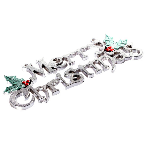 Glittery Christmas Tree Hanging Decor Silver 11.8 inch