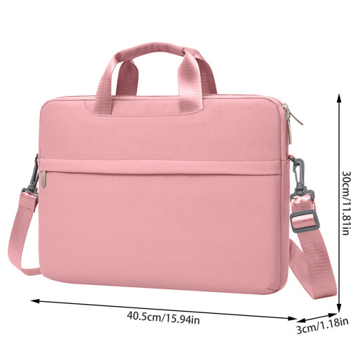 Roze waterdichte laptoptas (16x12 inch) 2