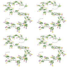 Spring Easter Garland with Eggs & Berries, 4 pcs