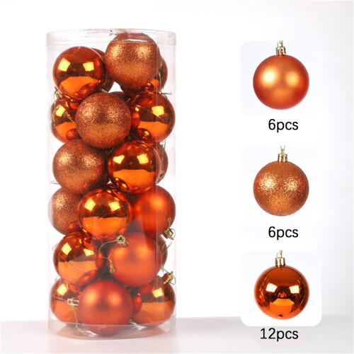Gallickan Christmas tree ornaments plastic balls orange 24 1