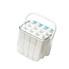 Popsicles Tray Silicone Long Ice Stick Mold Set With-White 12