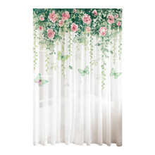 Stilvolles Sichtschutz-Fensterpaneel mit-Blumen 6 132x213cm