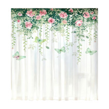 Fensterschal mit Digitaldruck, Blumenmuster,-Blumen 6 132x160cm
