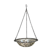Weather Resistant Hanging Bird Bath Attracts Various Bird-Black