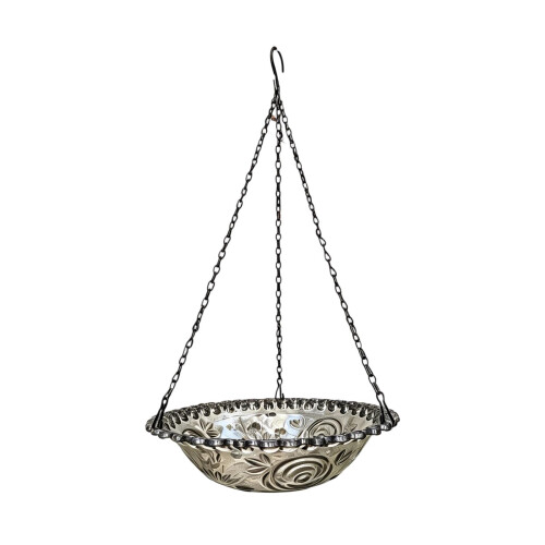 Weather Resistant Hanging Bird Bath Attracts Various Bird-Black
