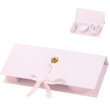 Briefkombinations-Geschenkbox aus Pappe mit Band und-Weiß