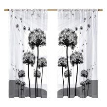 Decoratief bladpatroon raamsjaal Zacht-Bloem 3 130x160cm