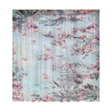 Rideau de fenĂŞtre Ă motif de feuilles, panneau-fleurs1 132x160cm