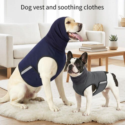 Double Function Dog Anxious Coat Pacifying Vest-XL Dark Grey 2