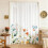 Leaf Pattern Window Curtain Polyester Sheer-Flowers 9 132x213cm 7