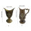 Distressed Bronze Metallvasen mit geprägtem Muster, hoher-B 4