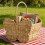 Practical Wicker Organizers Bin With Carrying Handle For 6