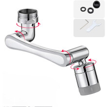 Prelungitor de robinet cu design mecanic cu braț, atașament multifuncțional pentru robinet, filete universale pentru chiuvete de bucătărie și
