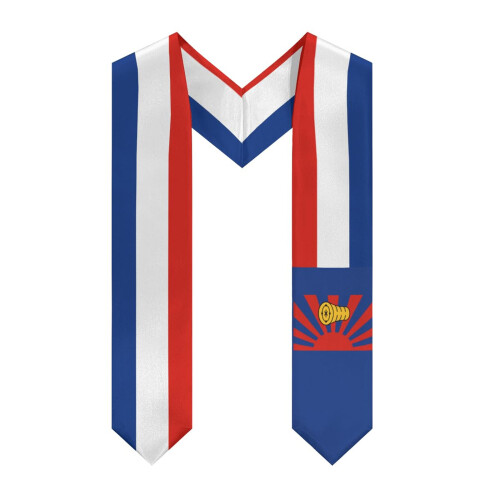 Unisex Graduation Shawl With Flag Pattern Soft-A SS3