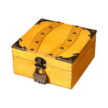 European Large Open Designs Wood Storage-retro yellow three d