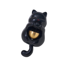 Magnetic Resin Cute Lucky Cats Bells Door Chimes-Black
