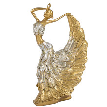 Mode rétro charme paon fille résine Statue Figurine moderne-UN