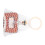 Fashionable Square Keeping Case With Brilliant Crystal-White 1