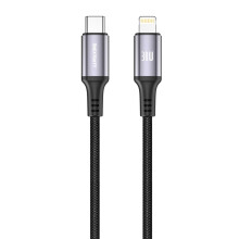NEXTBATT USB-C - Lightning -kaapeli 30W, 3A, 1m - musta