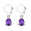 Yaman Amethyst Drop Earrings 925 Silver Waterdrop Cut 1