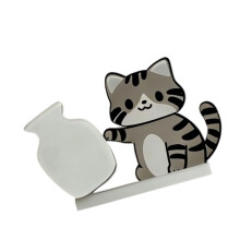 Koelkastmagneten Katten Vaas Koelkastmagneten Leuke-kaas kat