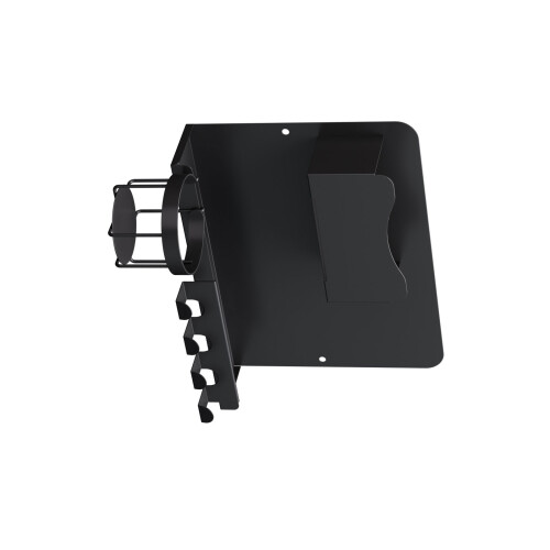 Smooth Metal Bed Table Holder Including Strong Drink-Black