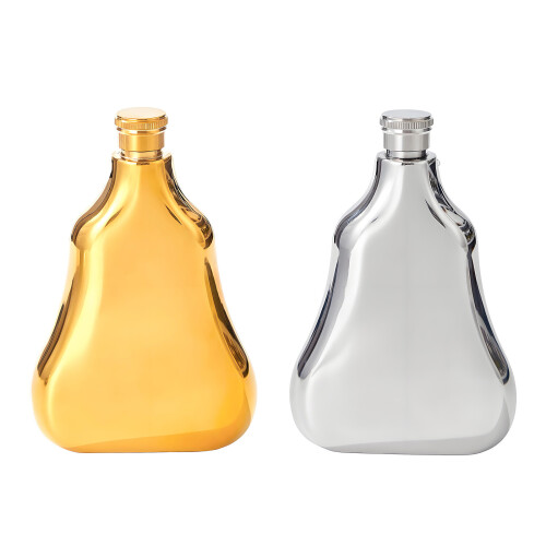 Creative Alcohols Flask With Cover Stainless Steel Wine-Silver 1