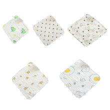 Cotton Gauze Face Towel Gentle On Skin With 4 Layer Hemming-5
