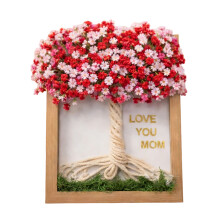 Houten fotolijst met verwisselbare bloemletter voor thuis-F