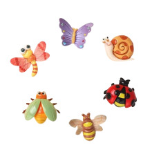 6Pcs Insect Themed Magnets Miniature Resin Fridge Magnets For