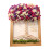 Handmade Wooden Picture Frame With Removable Plastic Flowers-B 1