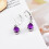 Yaman Amethyst Drop Earrings 925 Silver Waterdrop Cut 3