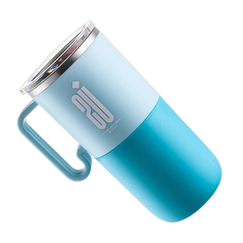 600ML Stainless Steel Vacuum Cup With Leakproof Cover-blue