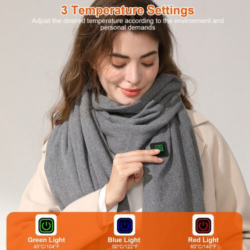 Heated Neck Scarf USB Powered 3 Heat Settings 2