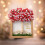 Wood Picture Frame With Interchangeable Flower Letter For Home-G 6