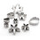 Mini emporte-pièces en forme de fleur, 12 pièces, en acier 6
