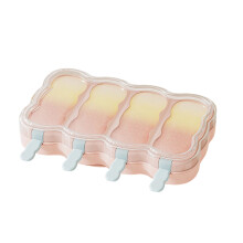 Moules à crème glacée en plastique avec bâton pour sucettes-Rose