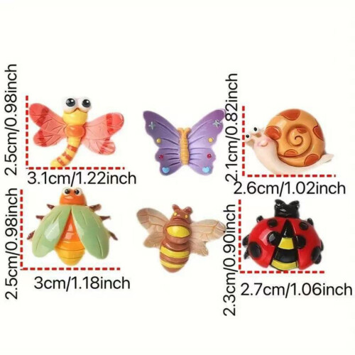 6Pcs Creative Butterfly Flyings Shape Fridge Magnets Miniature 2