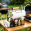 Flexibler Grillständer aus Eisen mit Ablagefächern und bequemem 4